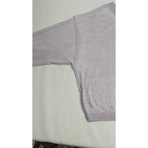 Free People We The Free Size Small Southside Thermal Top Oversize V-Neck Waffle - Picture 7 of 13